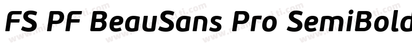 FS PF BeauSans Pro SemiBold Italic字体转换